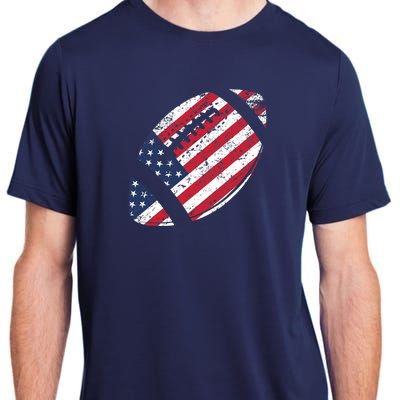 American Football 4th July American Flag Patriotic Gift Adult ChromaSoft Performance T-Shirt