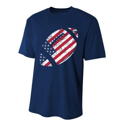 American Football 4th July American Flag Patriotic Gift Performance Sprint T-Shirt