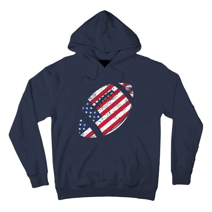 American Football 4th July American Flag Patriotic Gift Tall Hoodie