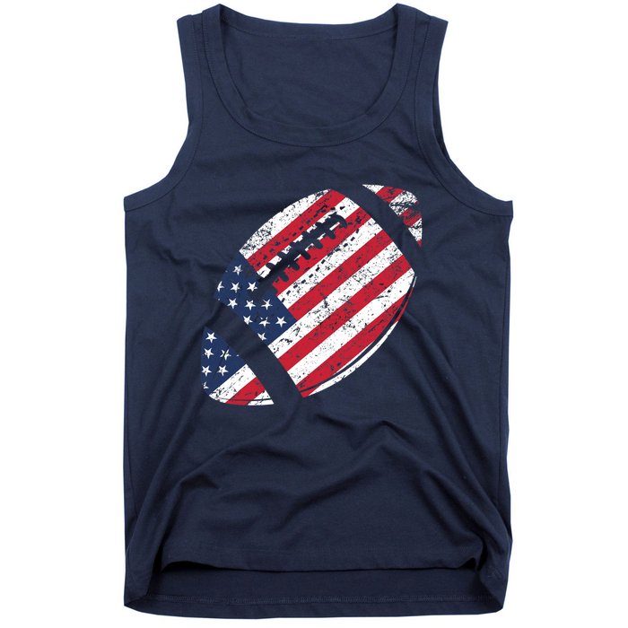 American Football 4th July American Flag Patriotic Gift Tank Top