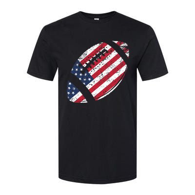 American Football 4th July American Flag Patriotic Gift Softstyle CVC T-Shirt