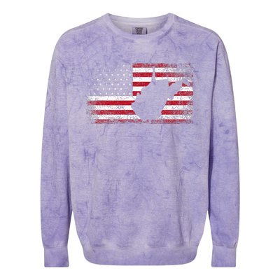 American Flag 4th Of July West Virginia Wv Colorblast Crewneck Sweatshirt