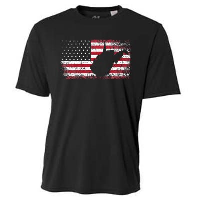 American Flag 4th Of July West Virginia Wv Cooling Performance Crew T-Shirt