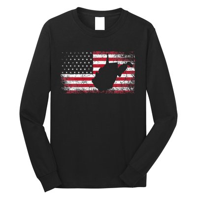 American Flag 4th Of July West Virginia Wv Long Sleeve Shirt