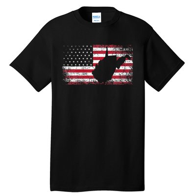 American Flag 4th Of July West Virginia Wv Tall T-Shirt