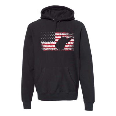 American Flag 4th Of July West Virginia Wv Premium Hoodie