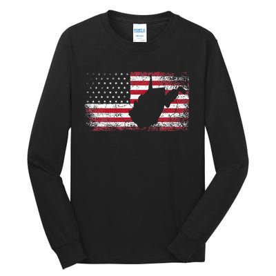 American Flag 4th Of July West Virginia Wv Tall Long Sleeve T-Shirt