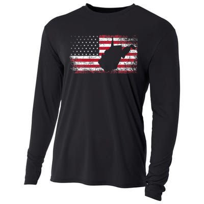 American Flag 4th Of July West Virginia Wv Cooling Performance Long Sleeve Crew