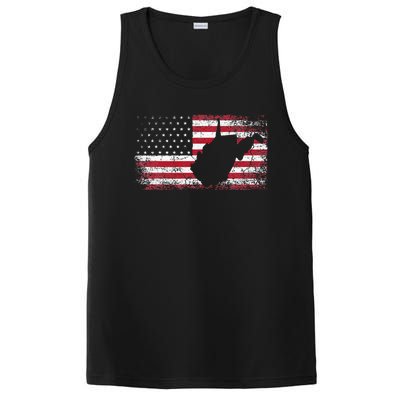 American Flag 4th Of July West Virginia Wv PosiCharge Competitor Tank