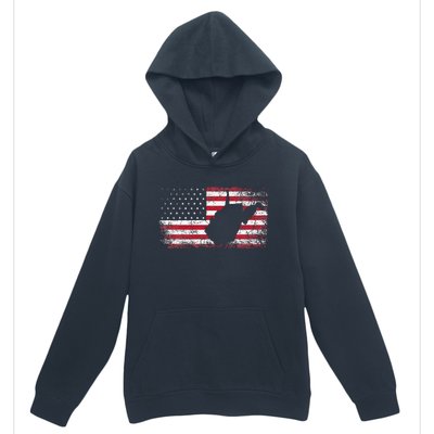 American Flag 4th Of July West Virginia Wv Urban Pullover Hoodie