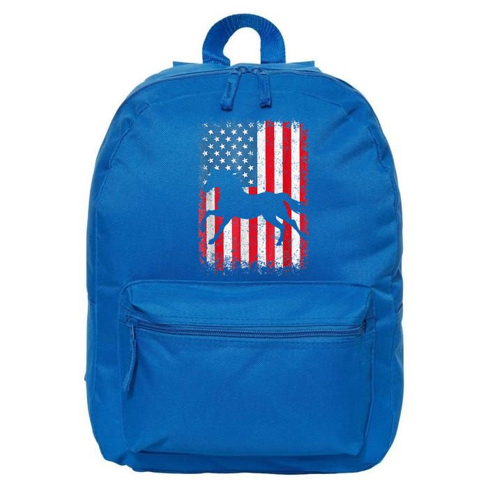 American Flag 4th Of July Horse Patriotic Vintage 16 in Basic Backpack