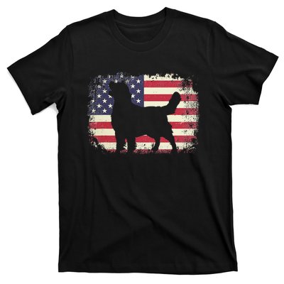 American Flag 4th of July Golden Retriever Dad Mom Dog Lover T-Shirt