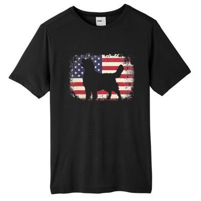 American Flag 4th of July Golden Retriever Dad Mom Dog Lover Tall Fusion ChromaSoft Performance T-Shirt