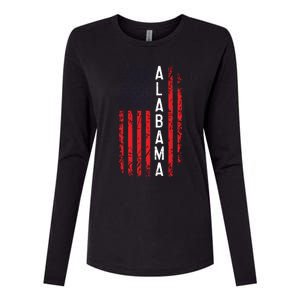 Alabama Flag 4th Of July American Alabaman Patriotic Womens Cotton Relaxed Long Sleeve T-Shirt