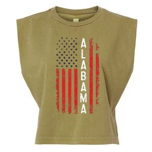 Alabama Flag 4th Of July American Alabaman Patriotic Garment-Dyed Women's Muscle Tee