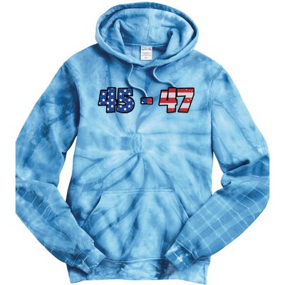 American Flag 45 & 47 Trump 2024 Republican Tie Dye Hoodie