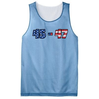 American Flag 45 & 47 Trump 2024 Republican Mesh Reversible Basketball Jersey Tank