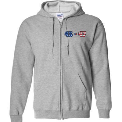 American Flag 45 & 47 Trump 2024 Republican Full Zip Hoodie