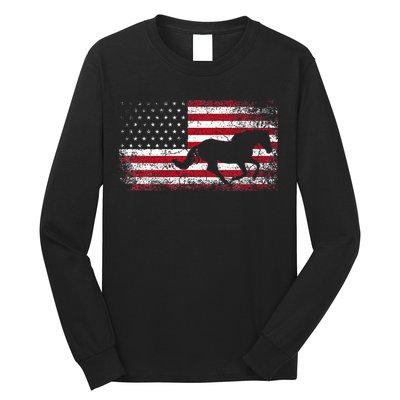 American Flag 4th Of July Horse Patriotic Long Sleeve Shirt