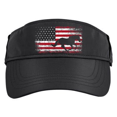 American Flag 4th Of July Horse Patriotic Adult Drive Performance Visor