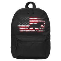 American Flag 4th Of July Horse Patriotic 16 in Basic Backpack