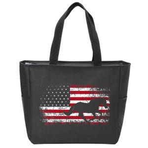 American Flag 4th Of July Horse Patriotic Zip Tote Bag