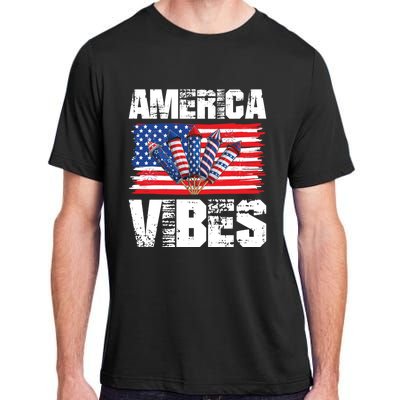 American Flag 4th Of July America Vibes Gift Adult ChromaSoft Performance T-Shirt