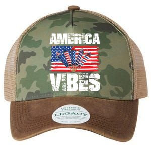 American Flag 4th Of July America Vibes Gift Legacy Tie Dye Trucker Hat