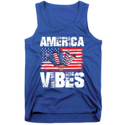 American Flag 4th Of July America Vibes Gift Tank Top