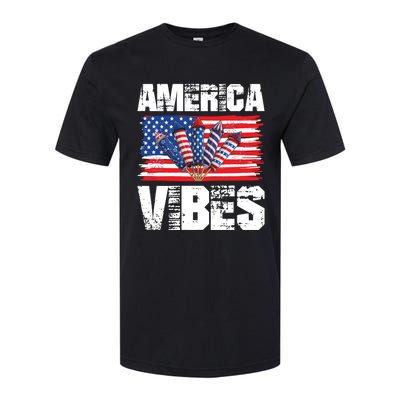 American Flag 4th Of July America Vibes Gift Softstyle® CVC T-Shirt