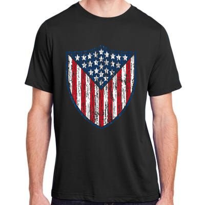 American Flag 4th Of July USA Veteran Military Army Soldier Adult ChromaSoft Performance T-Shirt