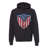 American Flag 4th Of July USA Veteran Military Army Soldier Premium Hoodie