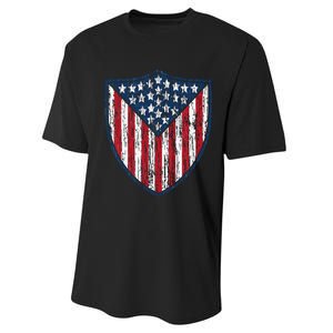 American Flag 4th Of July USA Veteran Military Army Soldier Performance Sprint T-Shirt