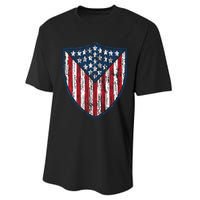 American Flag 4th Of July USA Veteran Military Army Soldier Performance Sprint T-Shirt