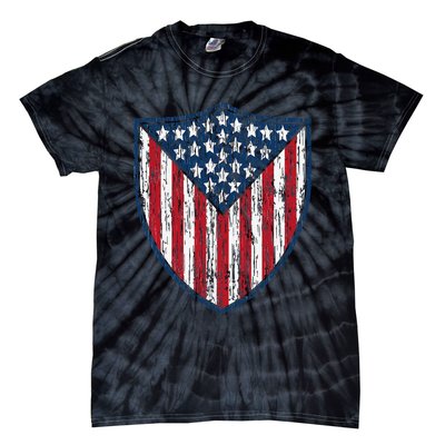 American Flag 4th Of July USA Veteran Military Army Soldier Tie-Dye T-Shirt