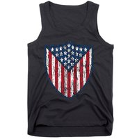 American Flag 4th Of July USA Veteran Military Army Soldier Tank Top