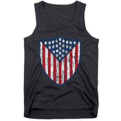 American Flag 4th Of July USA Veteran Military Army Soldier Tank Top