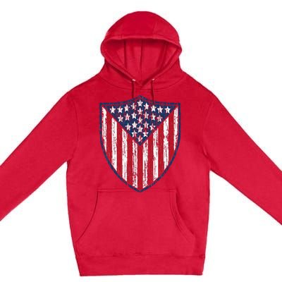 American Flag 4th Of July USA Veteran Military Army Soldier Premium Pullover Hoodie