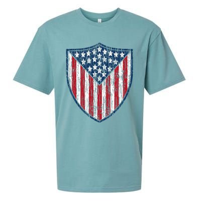 American Flag 4th Of July USA Veteran Military Army Soldier Sueded Cloud Jersey T-Shirt