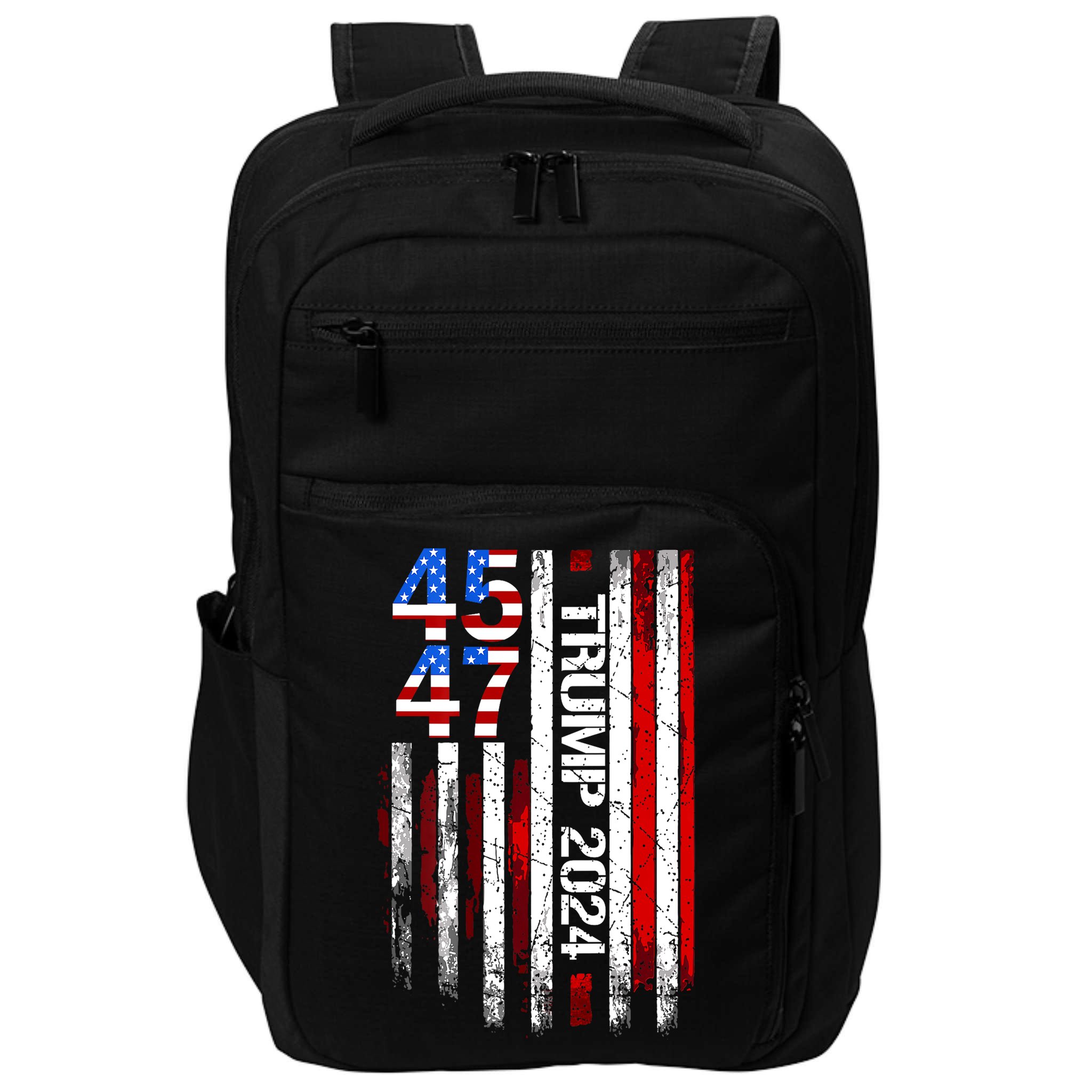 American Flag 45 47 Funny Trump 2024 Gift Impact Tech Backpack