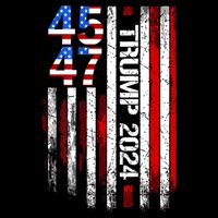 American Flag 45 47 Funny Trump 2024 Gift Bucket Hat