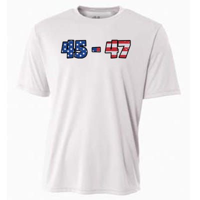 American Flag 45 & 47 Trump 2024 Republican Supporter Cooling Performance Crew T-Shirt