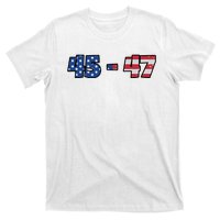 American Flag 45 & 47 Trump 2024 Republican Supporter T-Shirt