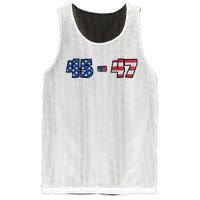 American Flag 45 & 47 Trump 2024 Republican Supporter Mesh Reversible Basketball Jersey Tank