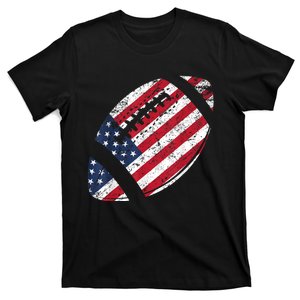 American Football 4th July American Flag Patriotic Gift T-Shirt