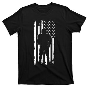 American Football 4th July American Flag Patriotic Gift T-Shirt