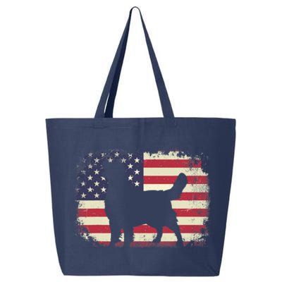 American Flag 4th Of July Golden Retriever Dad Mom Dog Lover 25L Jumbo Tote