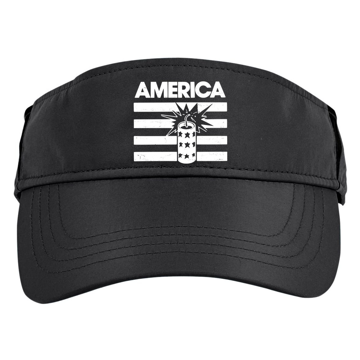 America Firework 4th Of July Flag Adult Drive Performance Visor