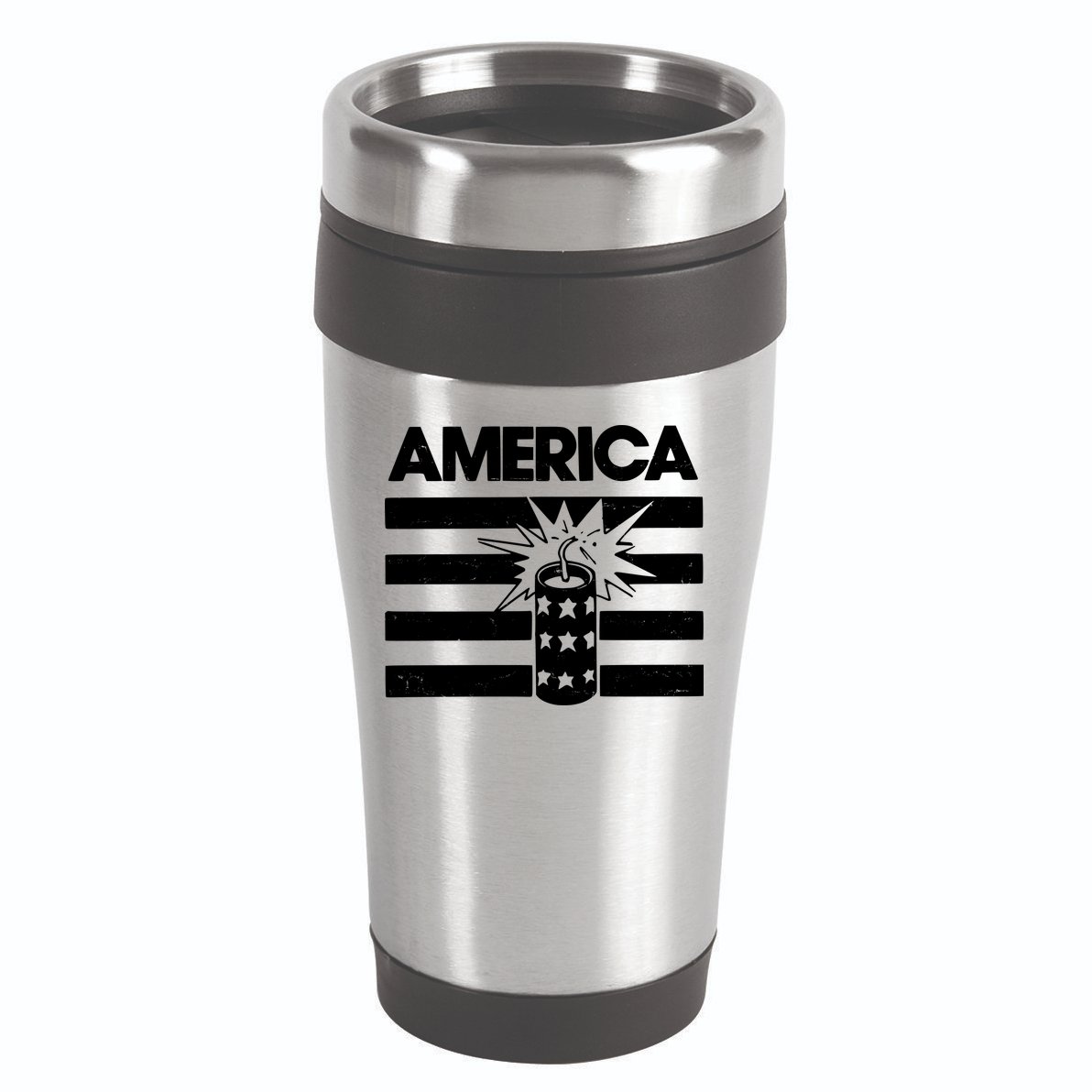 America Firework 4th Of July Flag 16oz Travel Tumbler