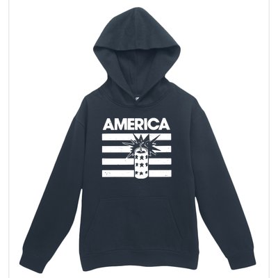 America Firework 4th Of July Flag Urban Pullover Hoodie